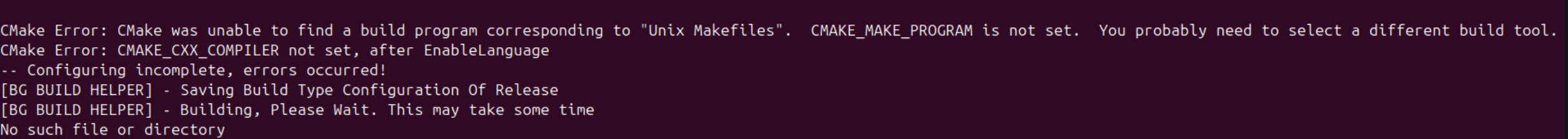 Error when setup script has not finished and build is run